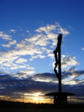 Cristo, no alto da Serra do Periperi em Vitória da Conquista, obra do artista Mário Cravo
